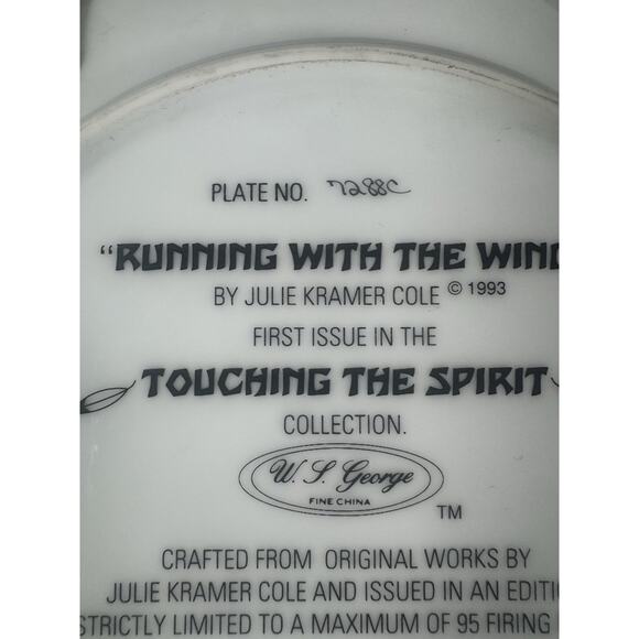 Running With The Wind Touching the Spirit Collection Julie Kramer Cole 7288C VTG - Picture 4 of 4